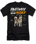 Vintage Anatomy of a Husky Dog Funny Puppy Pet Natalie Lidford T-Shirt