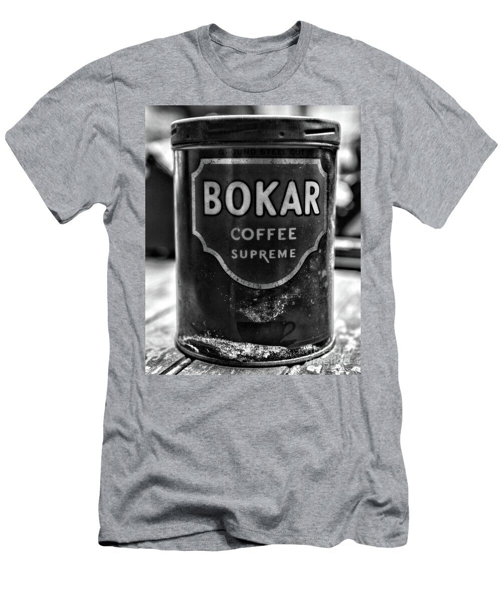 Vintage Bokar Coffee Tin Black and White Paul Ward T-Shirt
