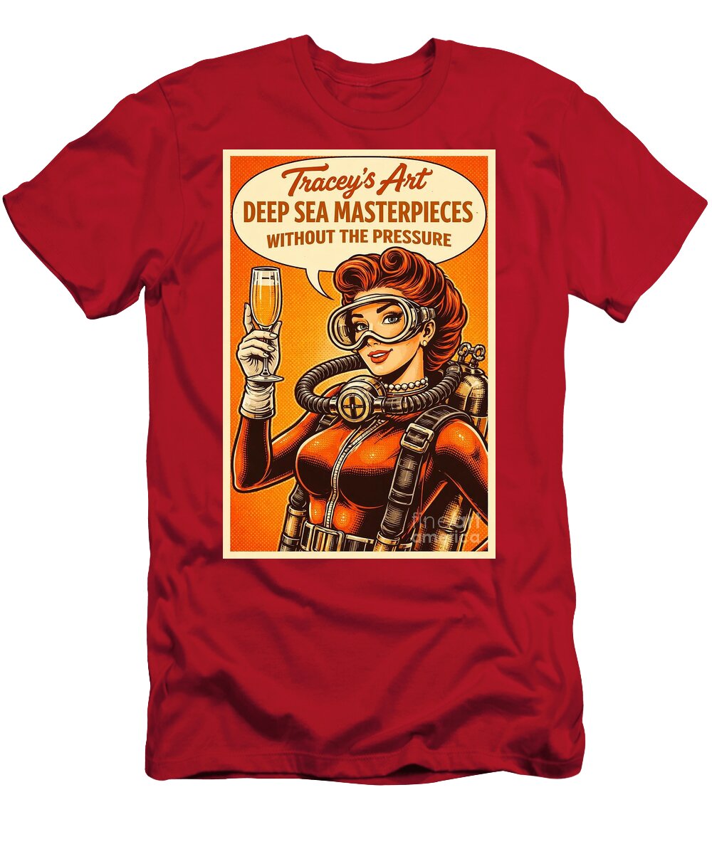 Vintage Deep Sea Diver Ad Tracey Ann Tuomey T-Shirt