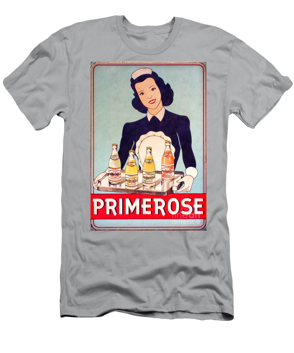 Vintage French Tin Sign Primerose Olivier Le Queinec T-Shirt