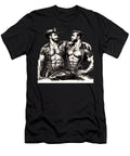 Vintage Gay Texas Leather Cowboys Gay Pride Sketch Graphic Design Iconic Lgbtq the Art of Gay Style T-Shirt