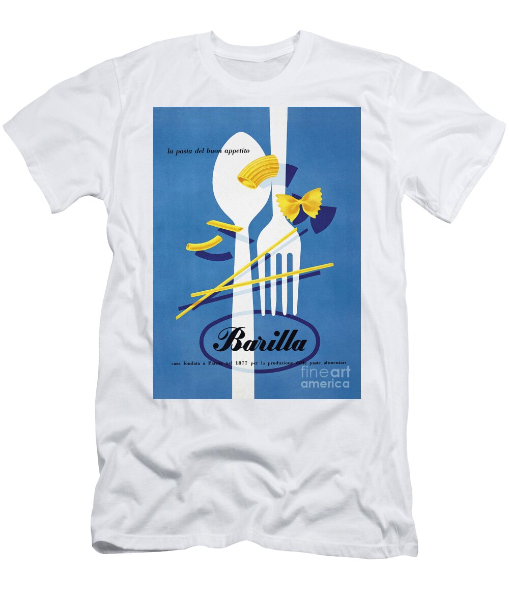 Vintage Italian Pasta Food Advertisement Italy Tina Lavoie T-Shirt