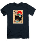 Vintage Japanese Cat Eating Ramen Murellos Design T-Shirt
