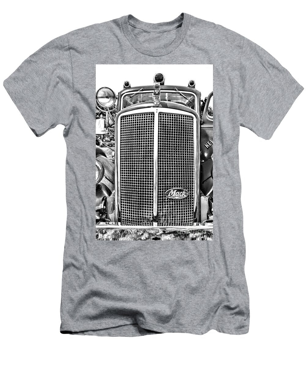 Vintage Mack Fire Engine Its All in the Grill Black and White Paul Ward T-Shirt