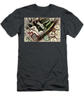 Vintage Mountain Dew Soda Bottle and Caps Artistic Paul Ward T-Shirt