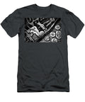 Vintage Mountain Dew Soda Bottle and Caps Black and White Paul Ward T-Shirt