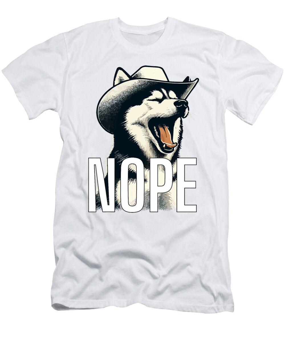 Vintage Nope Not Today Funny Lazy Siberian Husky Studi Alex T-Shirt