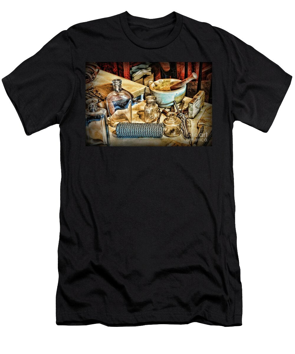 Vintage Pharmacist Work Table Paul Ward T-Shirt