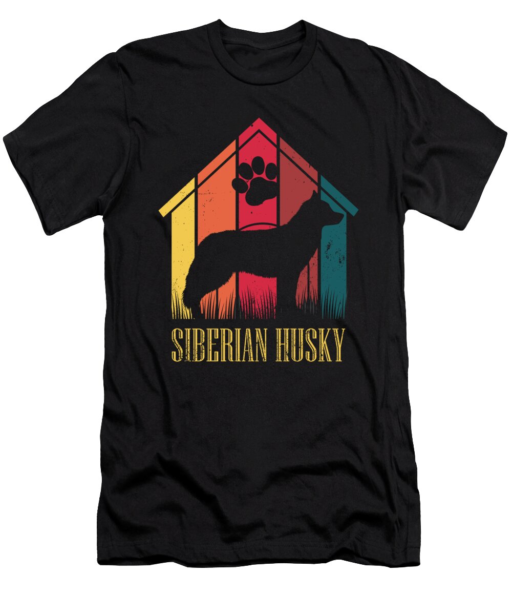 Vintage Retro Siberian Husky Design for Husky Lovers Hope and Hobby T-Shirt