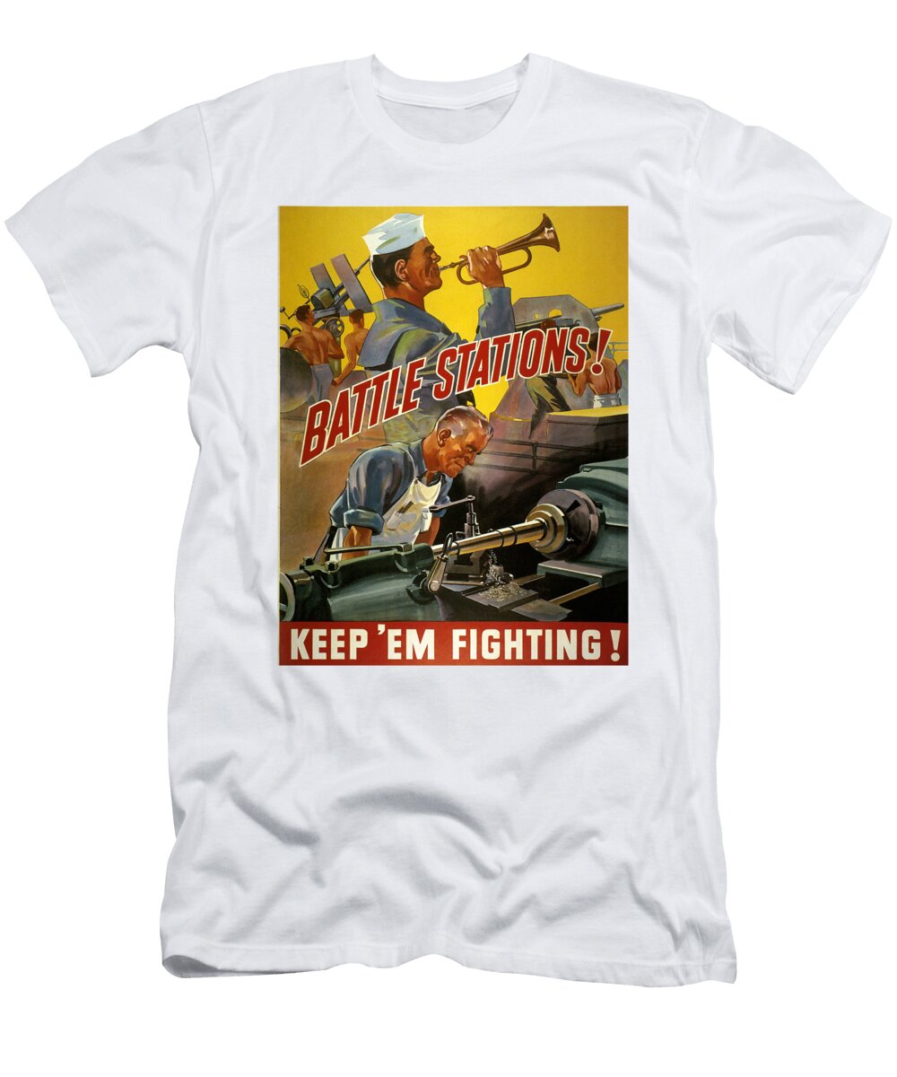 Vintage War Effort Poster Just Vintage T-Shirt