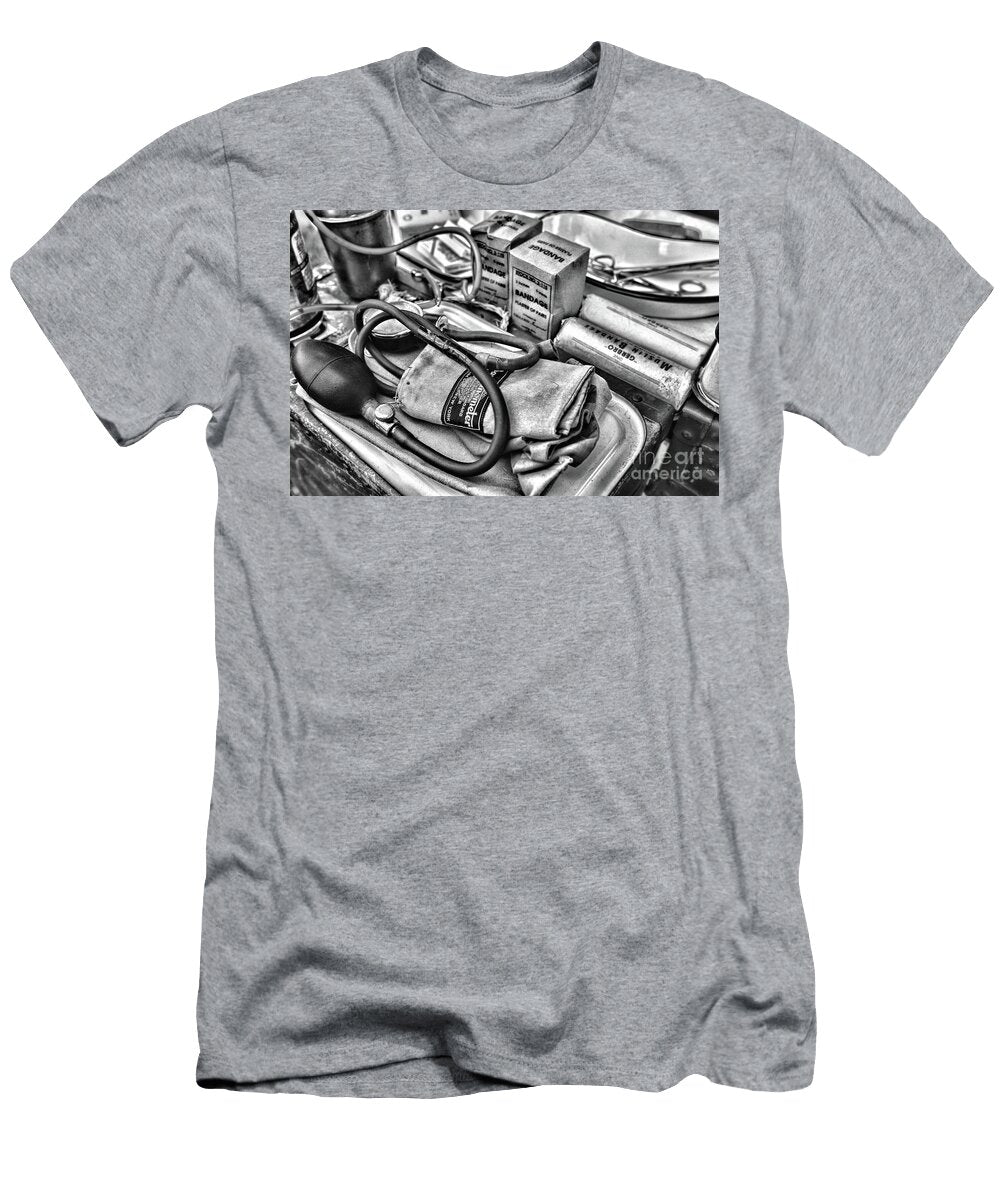 Vital Signs Vintage Blood Pressure Cuff in Black and White Paul Ward T-Shirt
