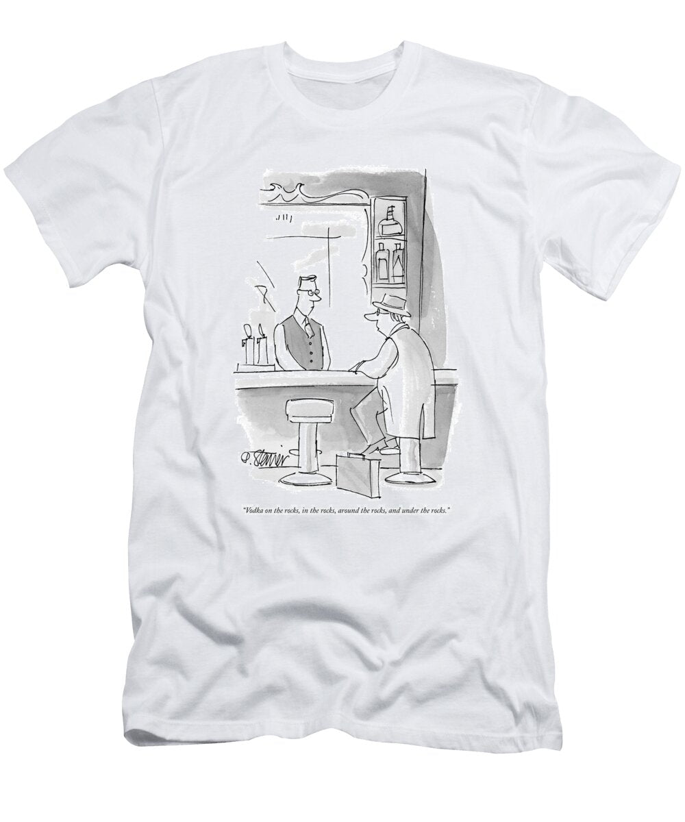 Vodka on the Rocks in the Rocks Around the Rocks Peter Steiner No Index T-Shirt