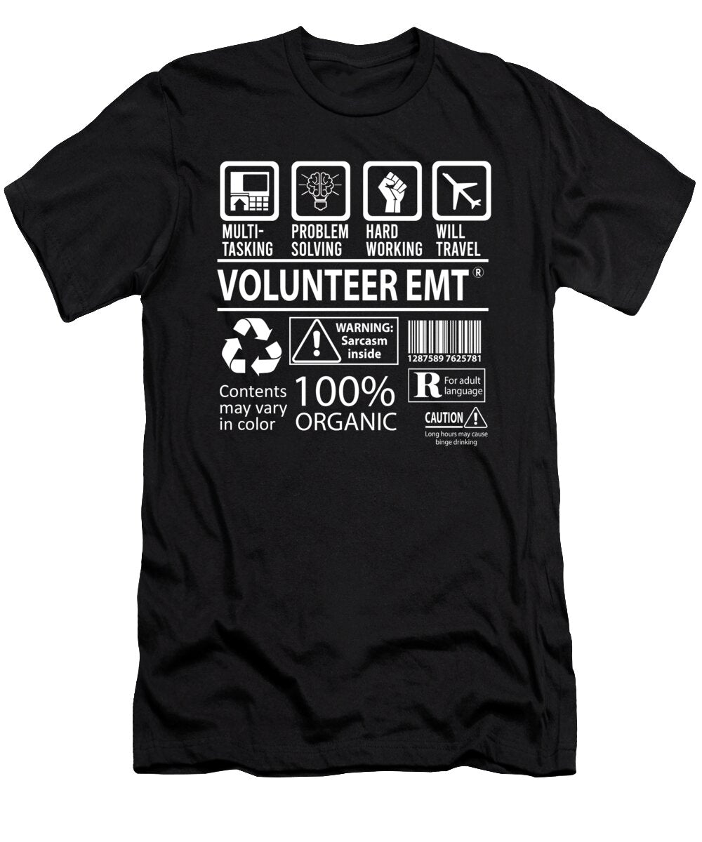 Volunteer Emt Multitasking Job Title Gift Item Shi Hu Kang T-Shirt