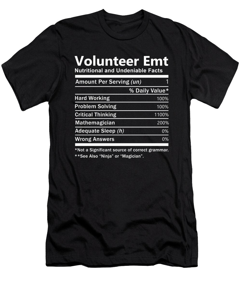 Volunteer Emt Nutrition Factors Gift Item Shi Hu Kang T-Shirt