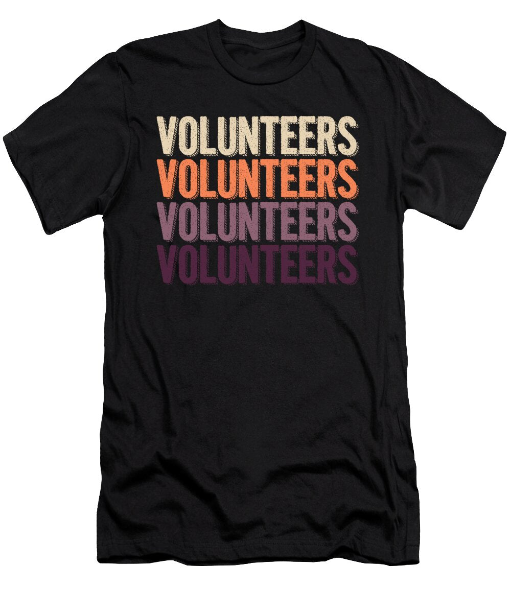 Volunteers Vintage Retro Volunteer Volunteering Rescue Gift Thomas Larch T-Shirt