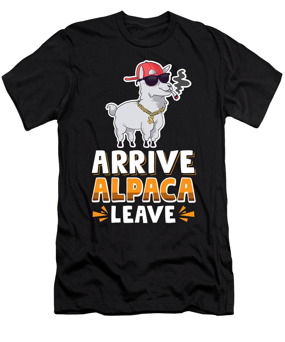 Vwol Arrive Alpaca Leave Grover Mcclure T-Shirt