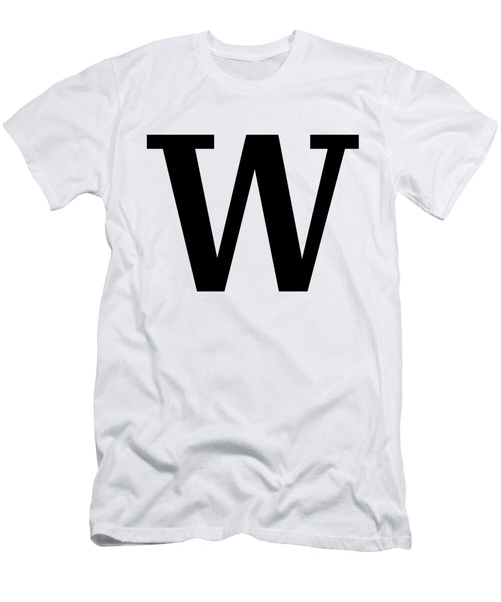 W in Black Typewriter Style Custom Home Fashions T-Shirt