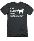 Walk Siberian Husky Eat Sleep Job T-Shirt