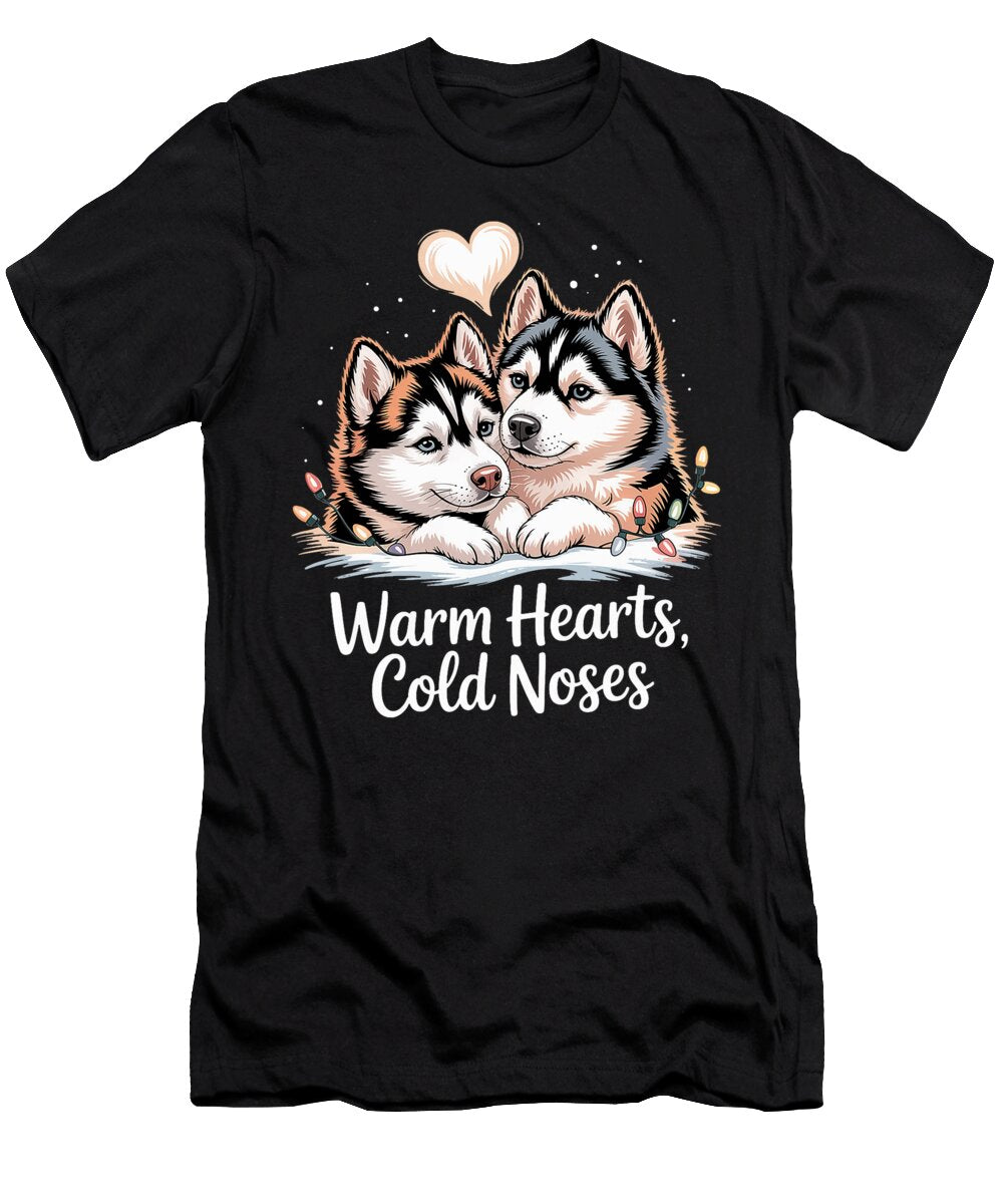 Warm Hearts Cold Noses Husky Puppy Cute Husky Zyneu Gangd T-Shirt