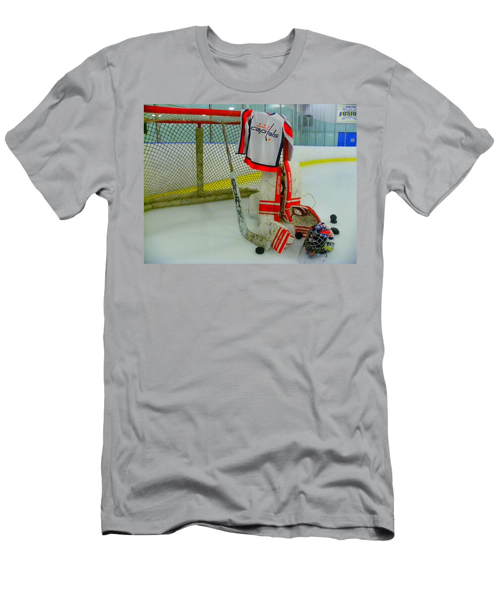 Washington Capitals Hockey Away Goalie Jersey Lisa Wooten T-Shirt