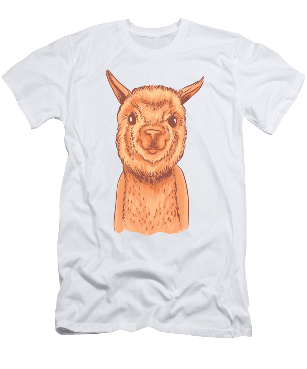 Watercolor Alpaca Drawing Designed By Vexels T-Shirt