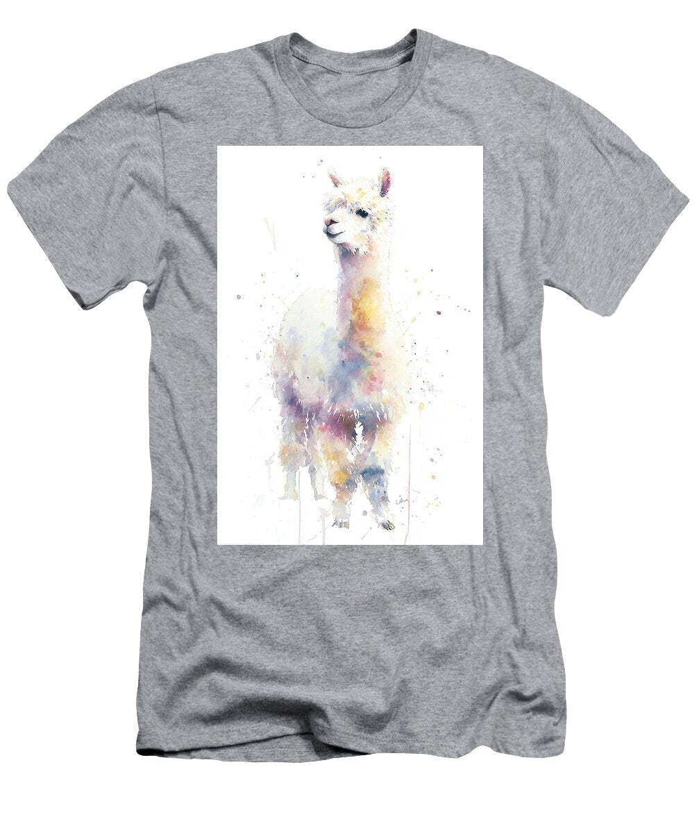 Watercolor Alpaca Portrait Alpaca Eliana Haines T-Shirt