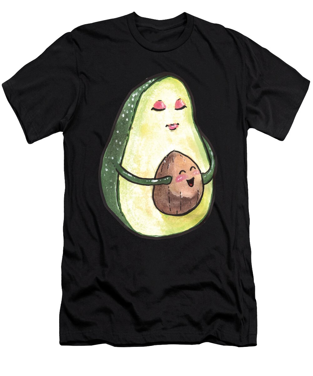 Watercolor Avocado with Pit Jacob Zelazny T-Shirt
