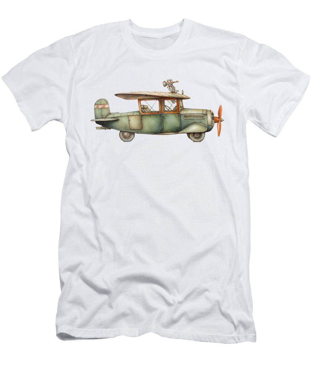 Watercolor Carplane Number 42 Peter Lopez T-Shirt