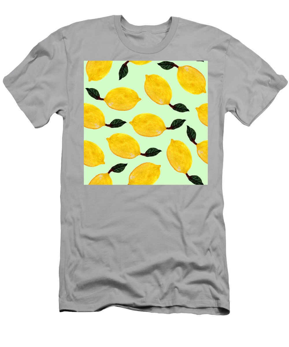 Watercolor Lime Pattern Julien T-Shirt