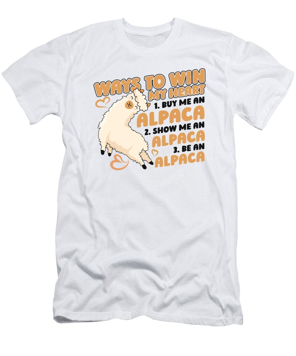 Ways to Win My Heart Guanaco Llama Vicuna Breeder Alpaca Graphics Lab T-Shirt