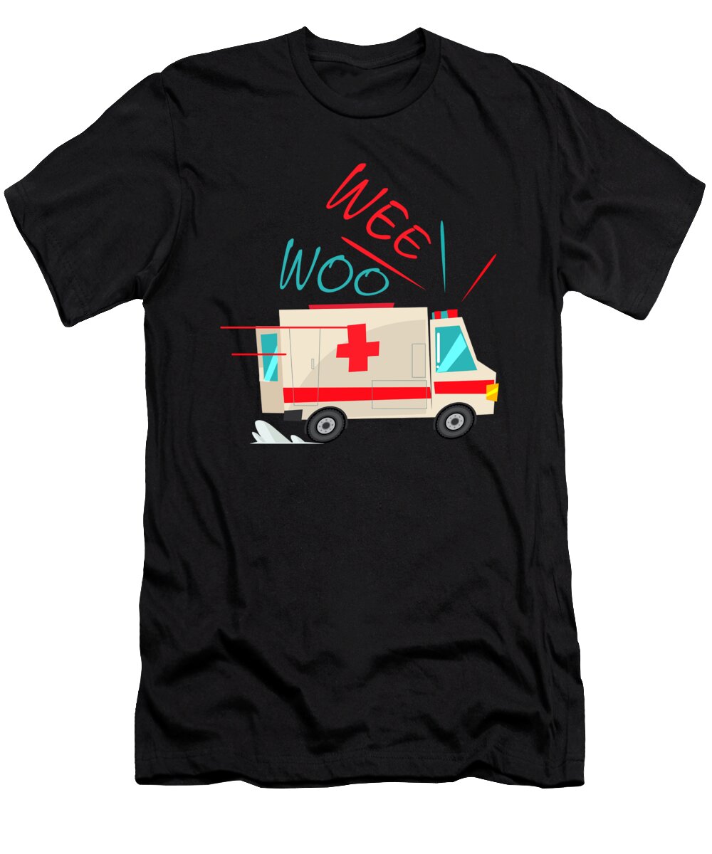 Wee Woo Amr Emt Amr Paramedic Funny Eboni Dabila T-Shirt