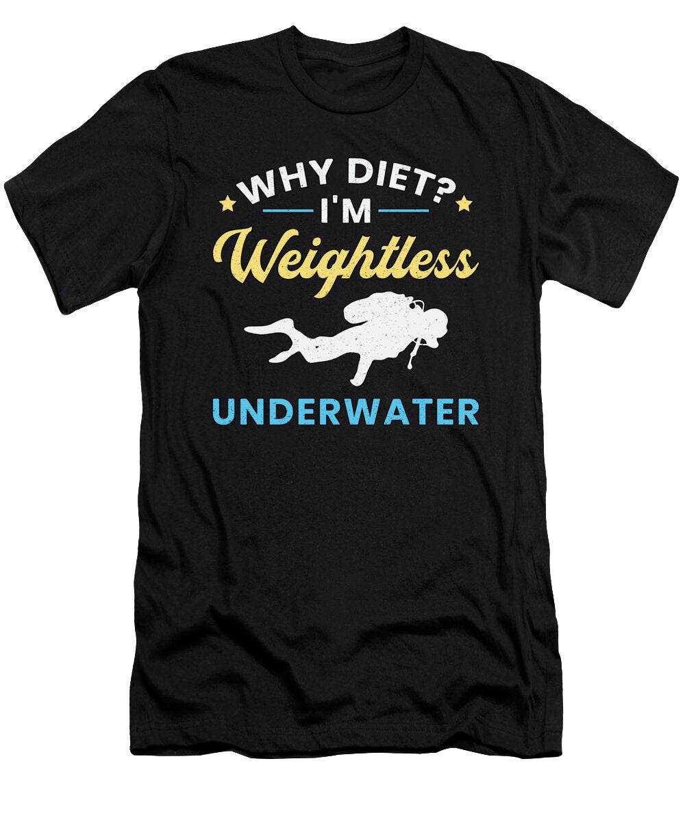 Weightless Underwater Scuba Diving Diver Ocean Tshirtconcepts Marvin Poppe T-Shirt