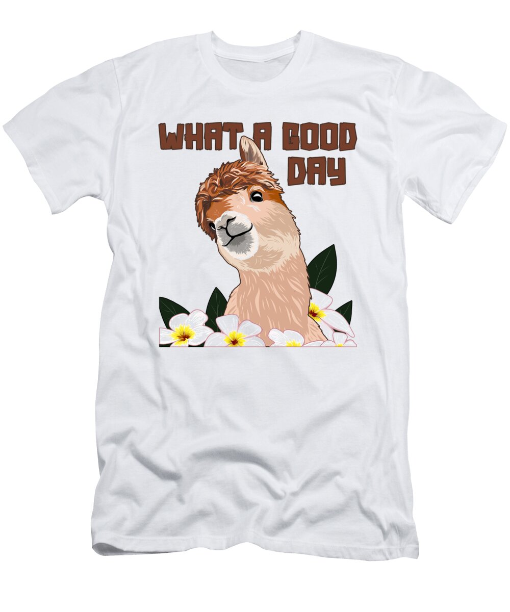 What a Good Day Llama Vicuna Guanaco Breeder Alpaca Graphics Lab T-Shirt