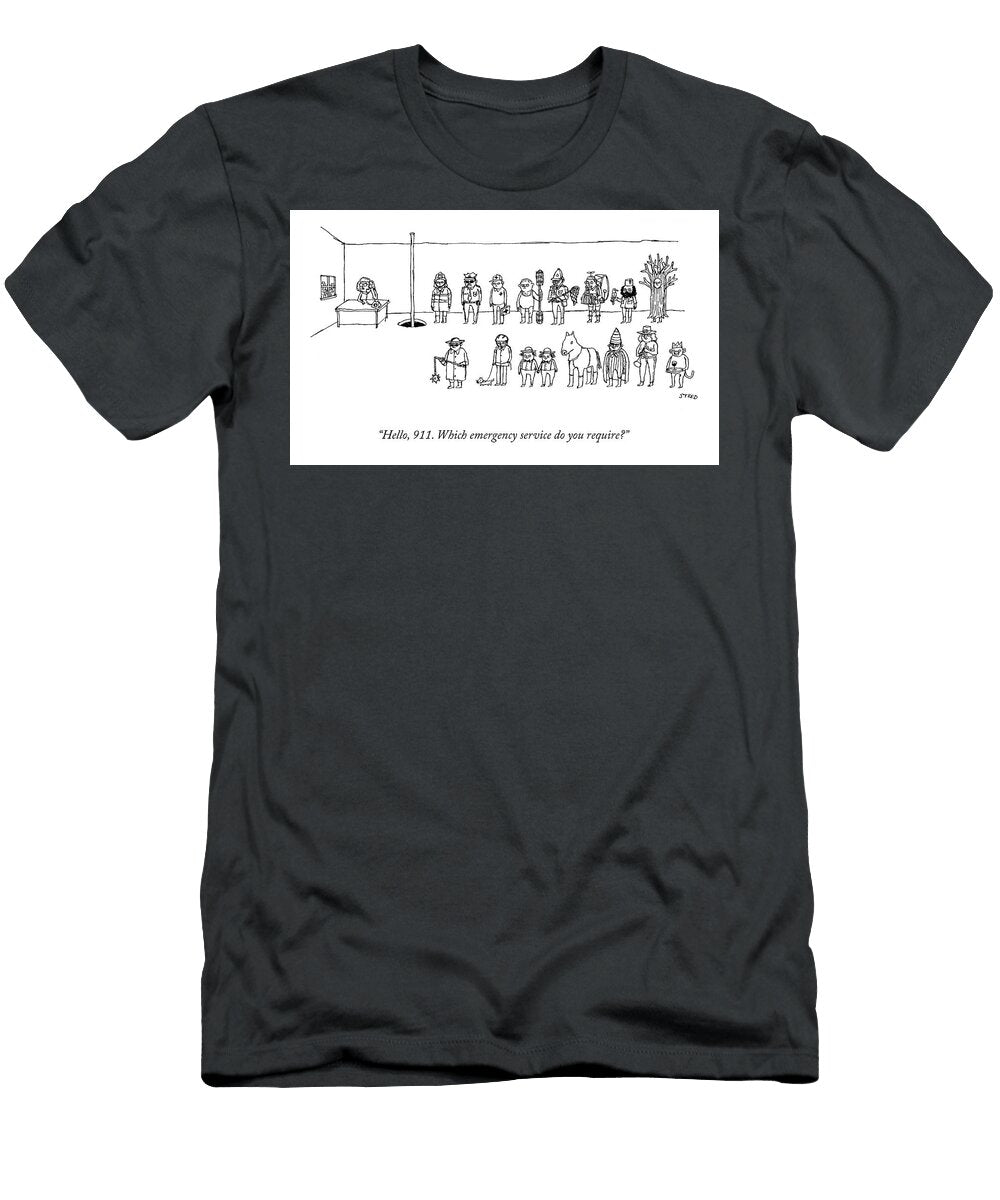 Which Emergency Service Do You Require Edward Steed T-Shirt