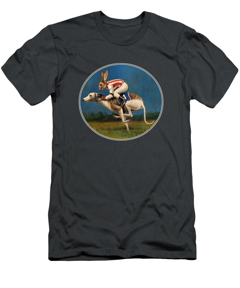 Whippet Racer Oval Michael Thomas T-Shirt