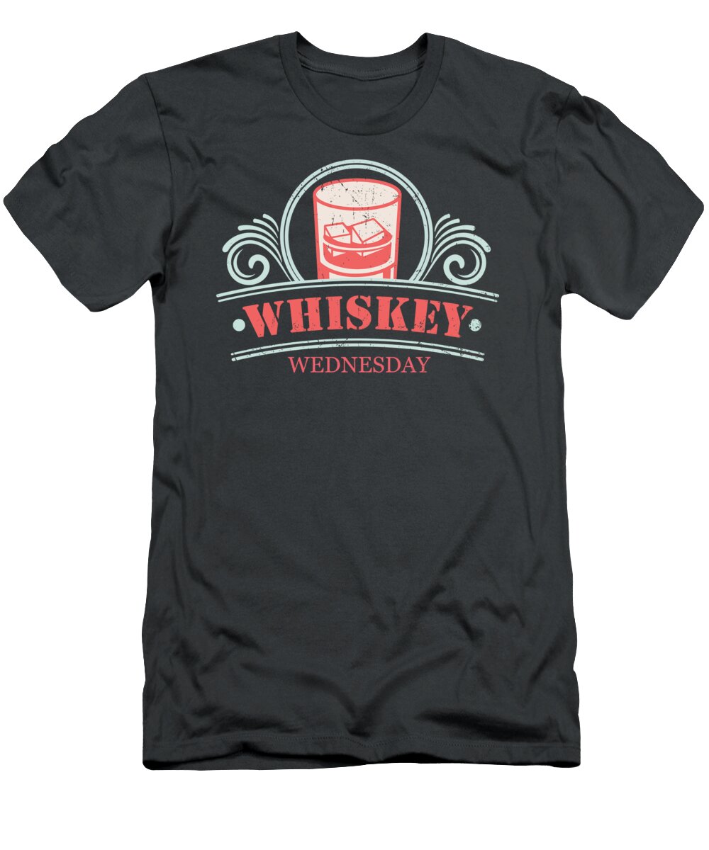 Whiskey Wednesday Funny Bartender for Men Women Barman Mixologist Tapster Crazy Squirrel T-Shirt