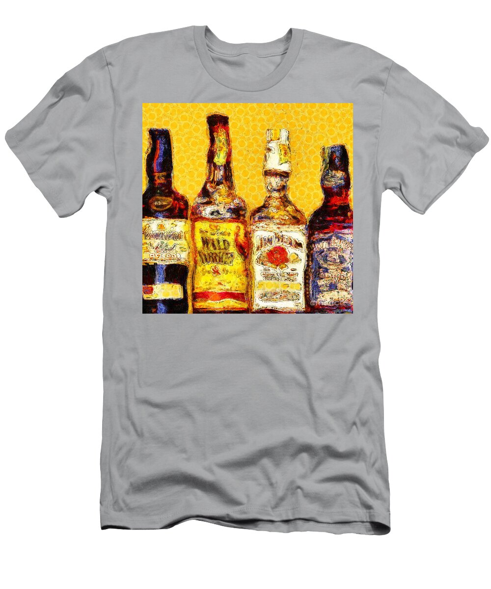 Whiskeys Inspired By Van Gogh 20140917 Square Wingsdomain Art and Photography T-Shirt