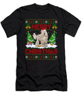 White Corded Standard Poodle Ugly Christmas Dog Natalie Lidford T-Shirt