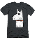 White Dog on Gray Nic Squirrell T-Shirt