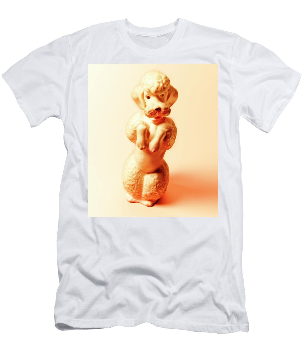 White Poodle Sitting Up Csa Images T-Shirt