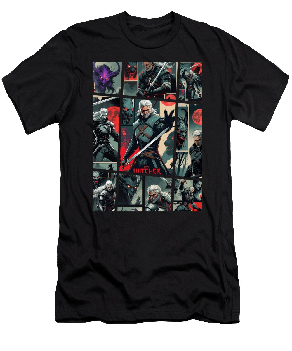 White Wolf Retro Poster Comic Style Girl Family Anderson Adams T-Shirt