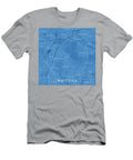 Whittier Ca City Vector Road Map Blue Text Frank Ramspott T-Shirt