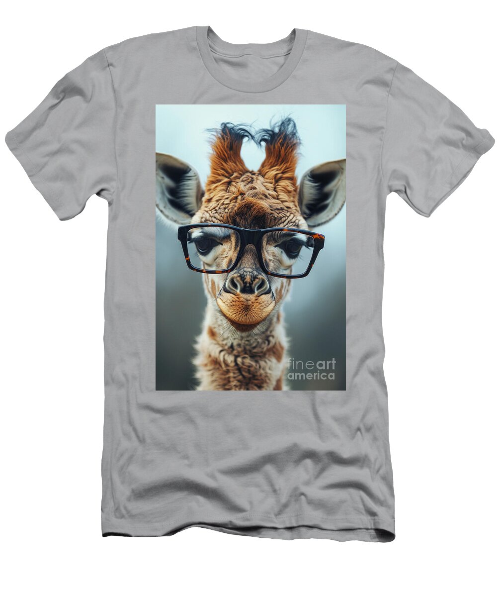 Wild Baby Animals Wearing Glasses Generate Cool By Asar Studios Celestial Images T-Shirt