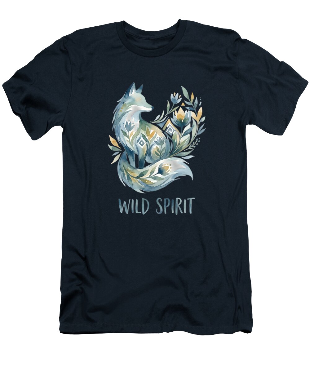 Wild Spirit Fox Design Mounir Khalfouf T-Shirt