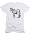 Wild White Horse Ink Illustration Loren Dowding T-Shirt