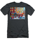 Wilensky Deli Paintings Plateau Mont Royal Kids Winter Hockey Scene Canadian Art Carole Spandau Carole Spandau T-Shirt