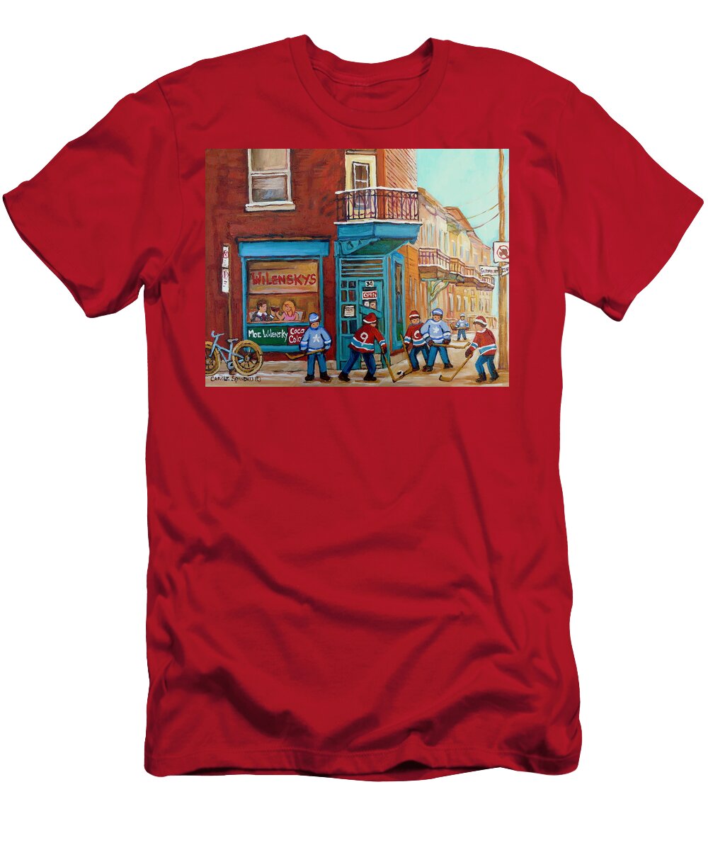 Wilensky Montreal Fairmount and Clark Montreal City Scene Painting Carole Spandau T-Shirt