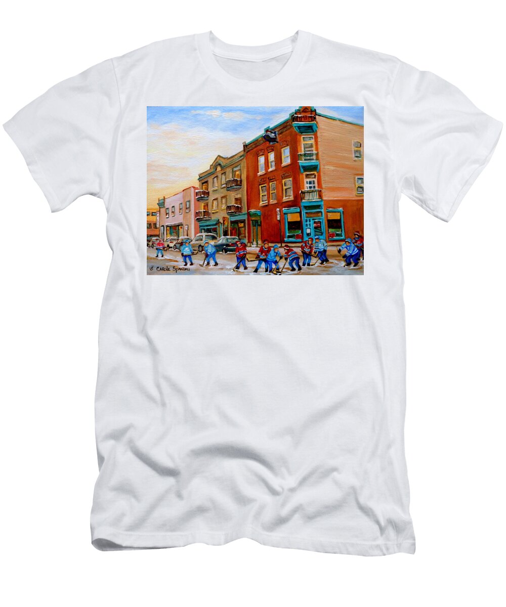 Wilenskys Diner Hockey Game in Progress Carole Spandau T-Shirt