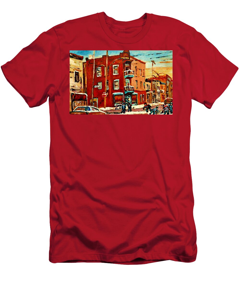 Wilenskys Hockey Art Paintings Originals Commissions Prints Montreal Deps Street Art Carole Spandau Carole Spandau T-Shirt