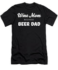 Wine Mom Because Beer Dad Funny Wine Enthusiast Vector Deluxe T-Shirt